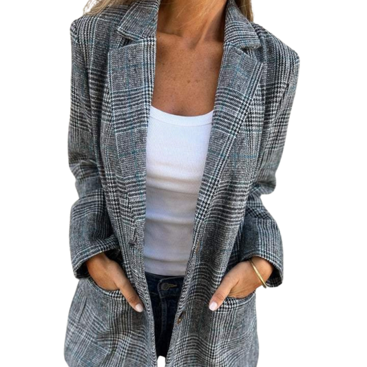 Yamaira Blazer | Herfst Geruite Casual Blazer