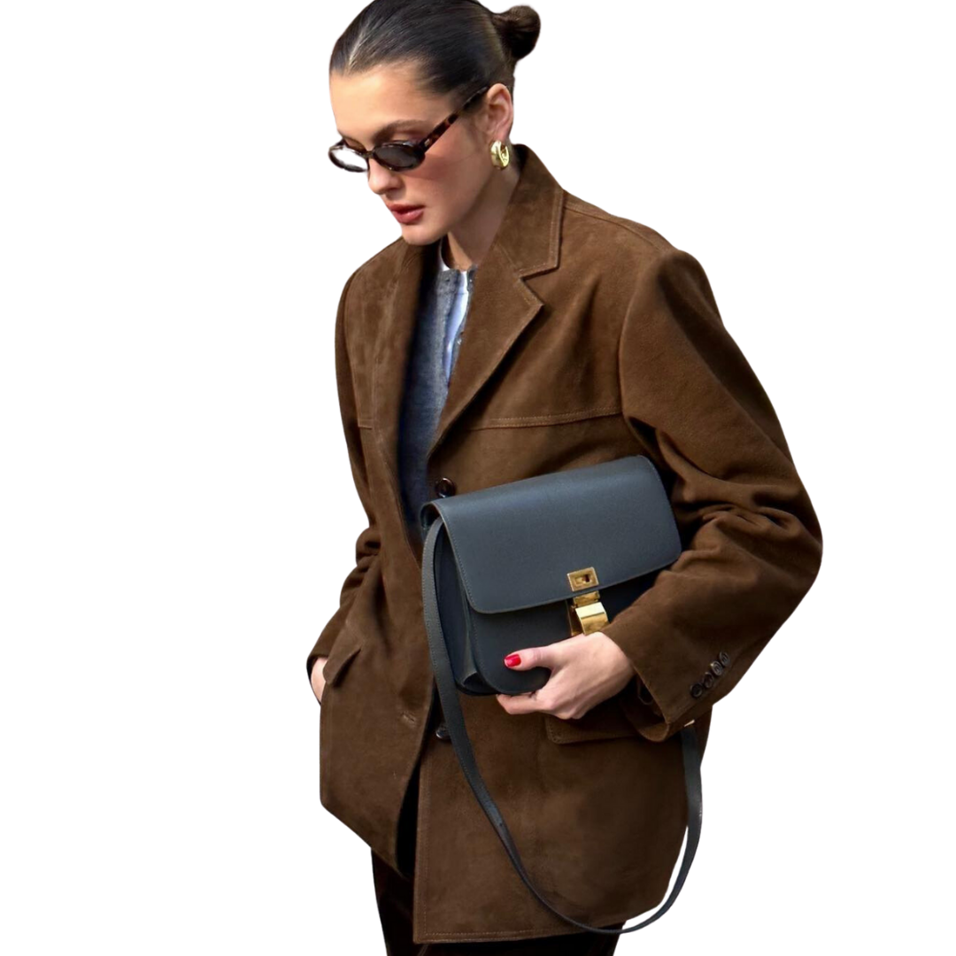 Xiandra Blazer | Herfst Klassieke Suède Blazer