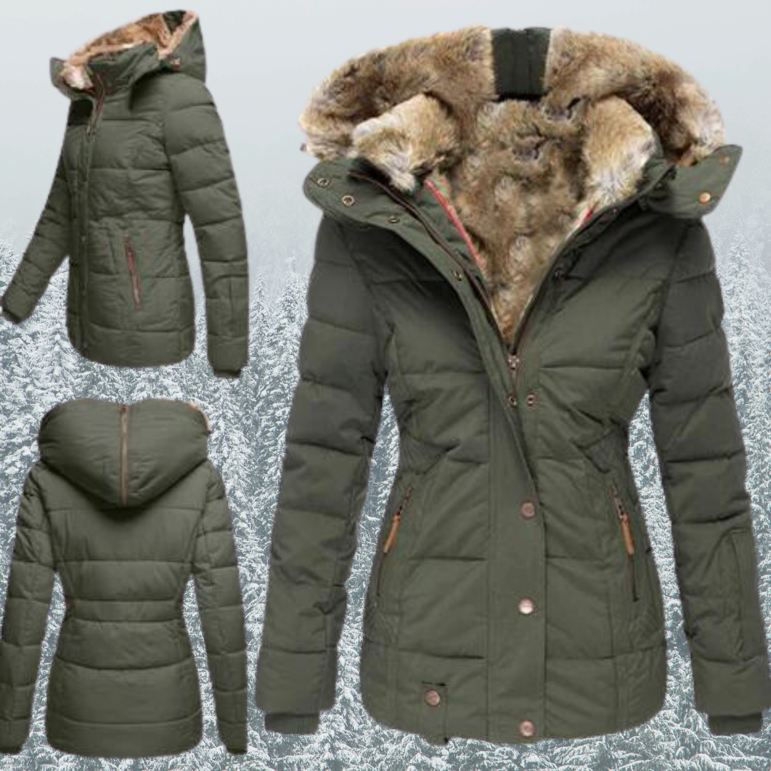 Orisia Coat | Dames winterjas met bontvoering