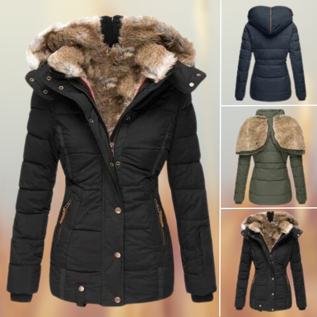 Orisia Coat | Dames winterjas met bontvoering