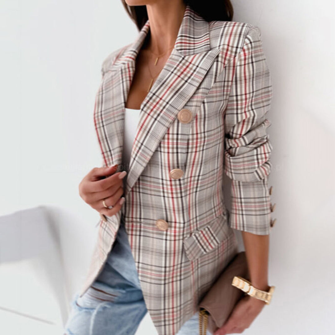 Ornetta Blazer | Chique Geruite Dubbelzijdige Blazer
