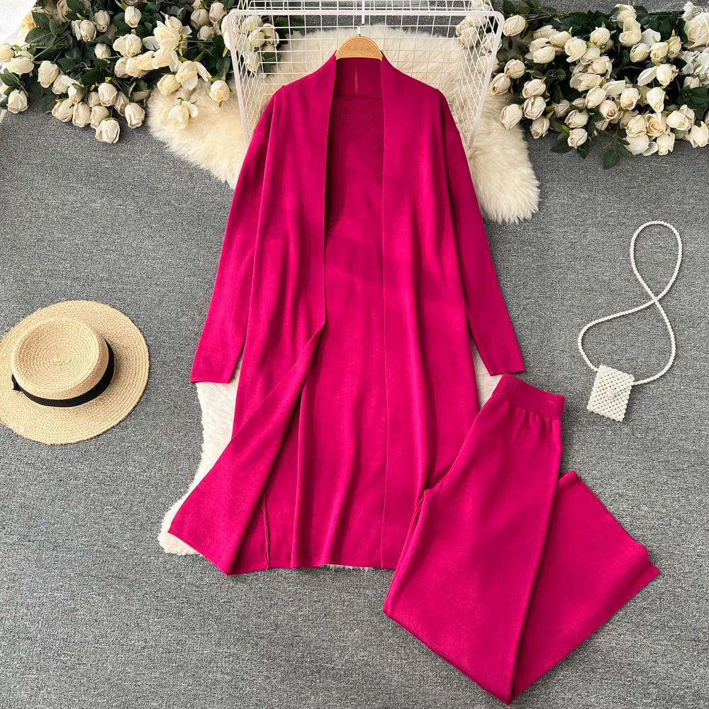 Ishika Set | Vrouwen Gebreide Driedelige Set