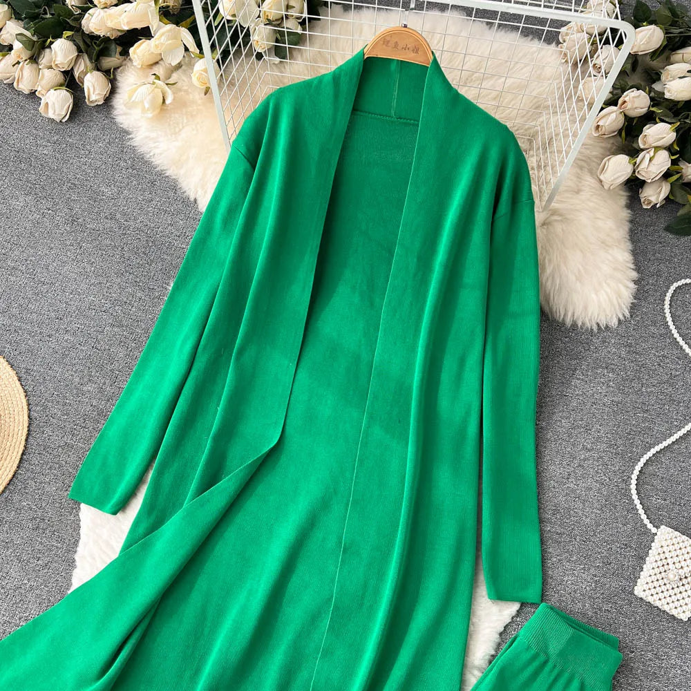 Ishika Set | Vrouwen Gebreide Driedelige Set