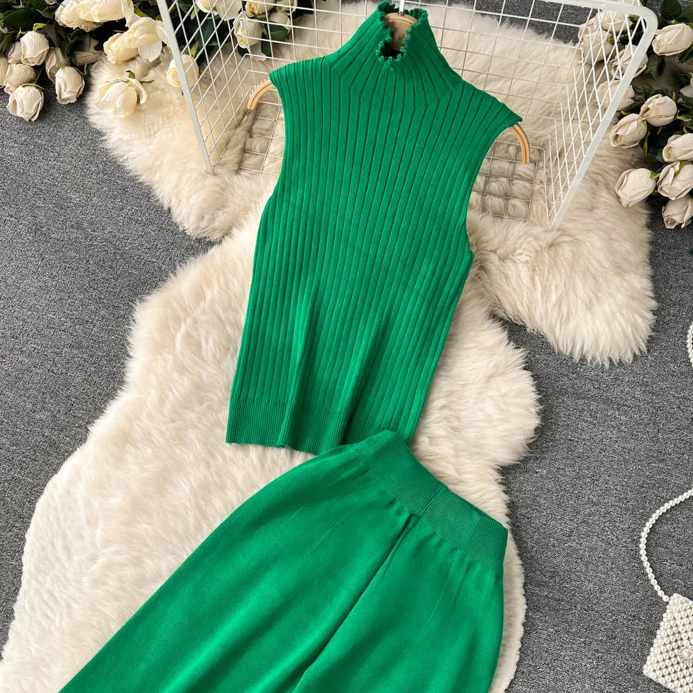 Ishika Set | Vrouwen Gebreide Driedelige Set