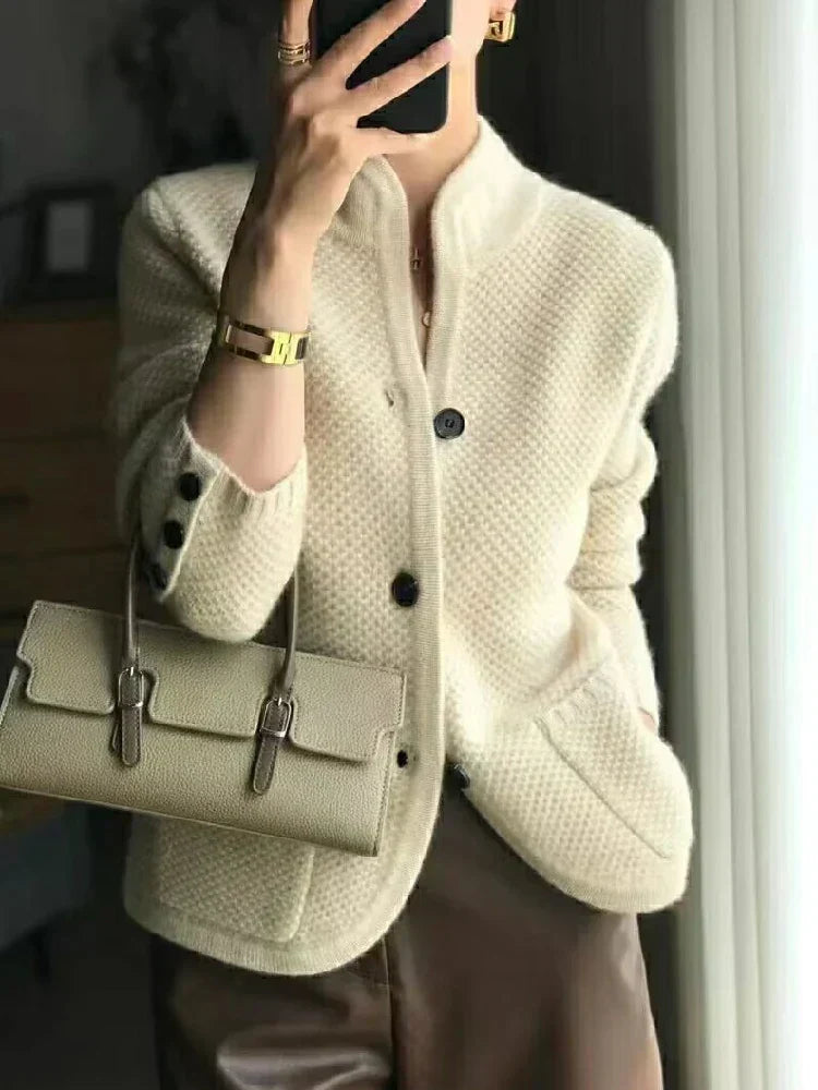 Odalys Vest | Knus Gebreid Vest met Knoopsluiting