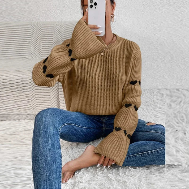 Palma Trui | Casual Gebreide Hart Trui