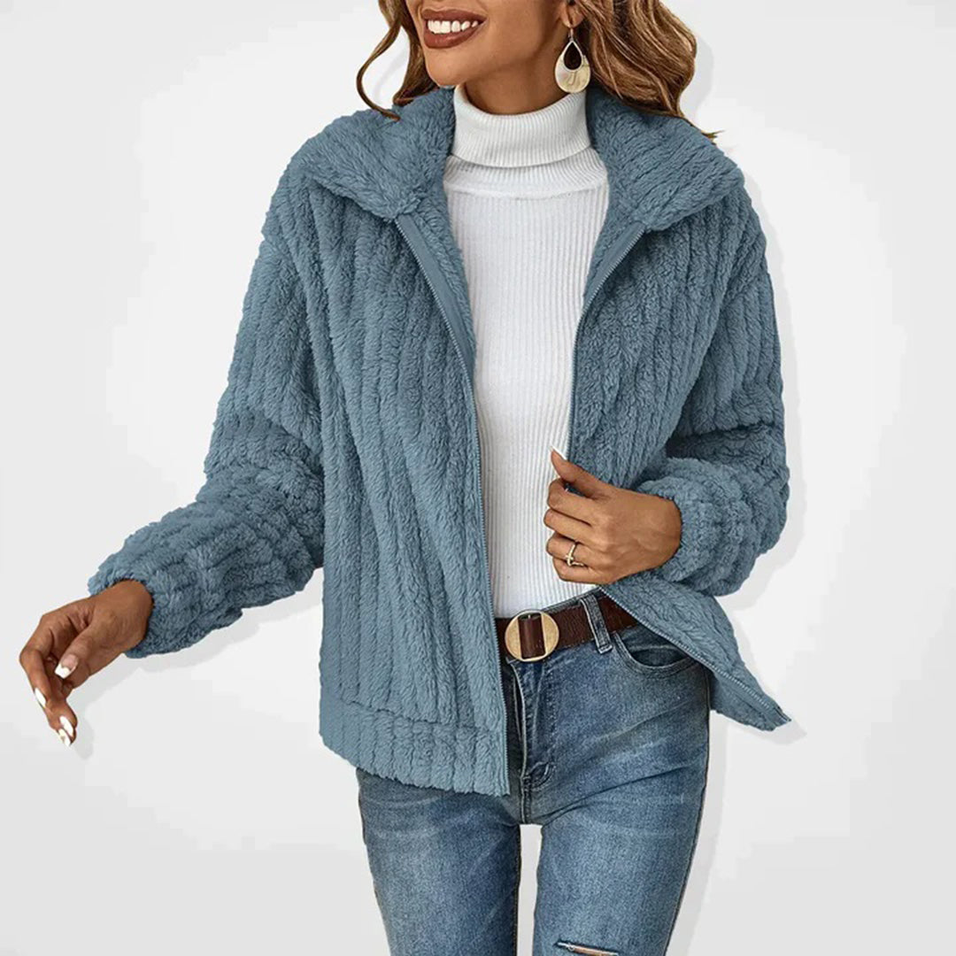 Odalie Jas | Warme Sherpa Jas met Rits