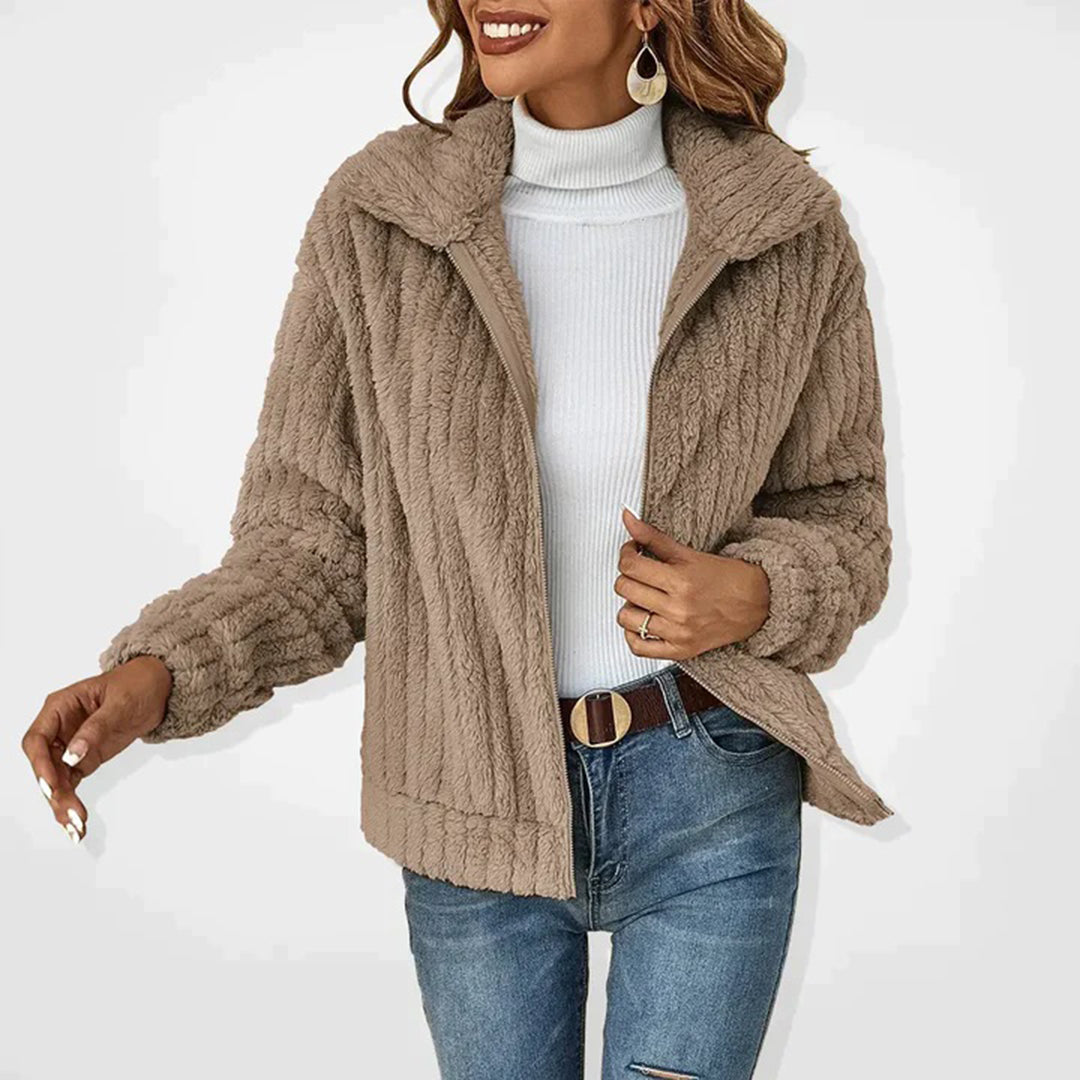 Odalie Jas | Warme Sherpa Jas met Rits