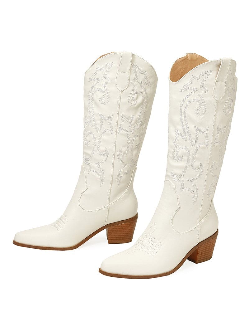 Olympeia Laarzen | Stijlvolle Westerse Geborduurde Laarzen