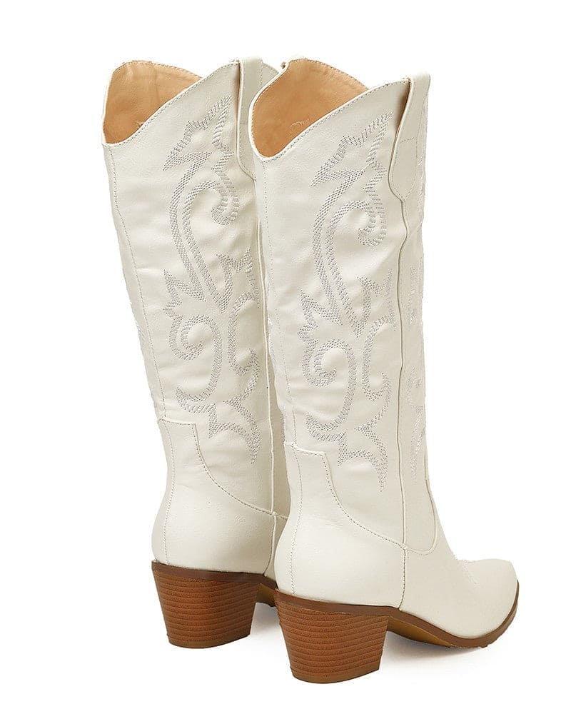 Olympeia Laarzen | Stijlvolle Westerse Geborduurde Laarzen