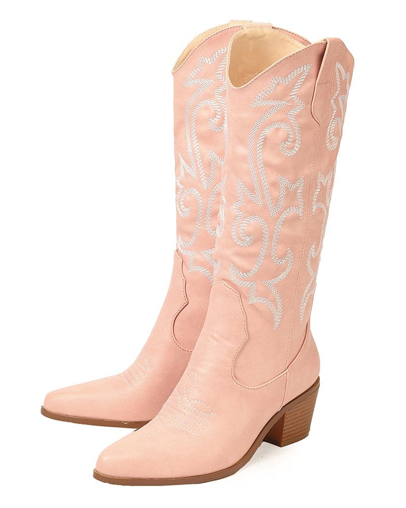 Olympeia Laarzen | Stijlvolle Westerse Geborduurde Laarzen