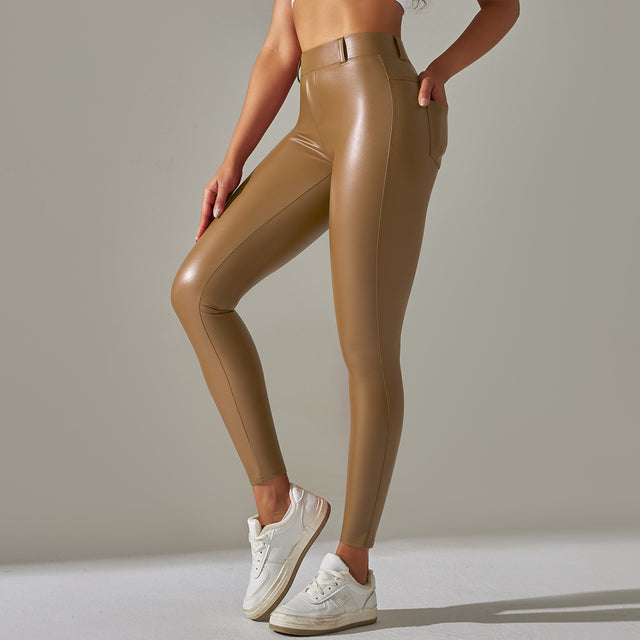 Wayan Broek | Trendy Hoge Taille Leren Legging
