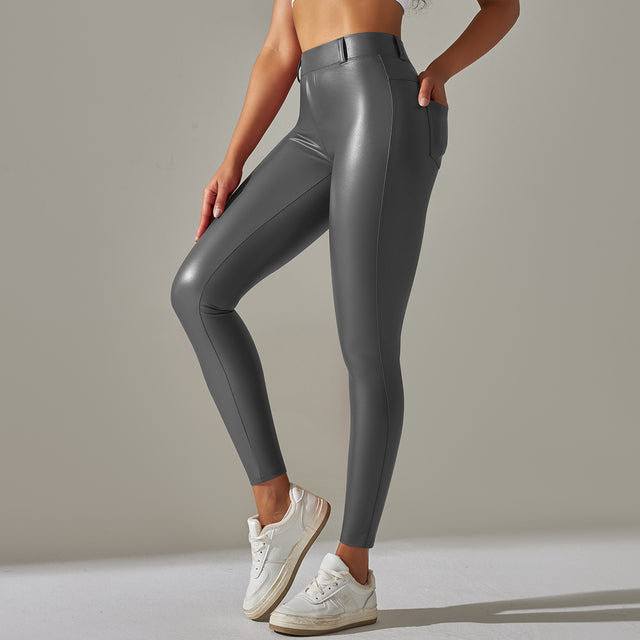 Wayan Broek | Trendy Hoge Taille Leren Legging