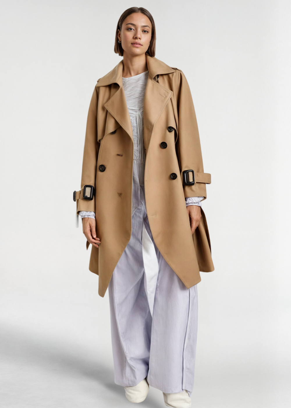 Waverly Jas | Dames Herfst Klassieke Double-Breasted Trenchcoat