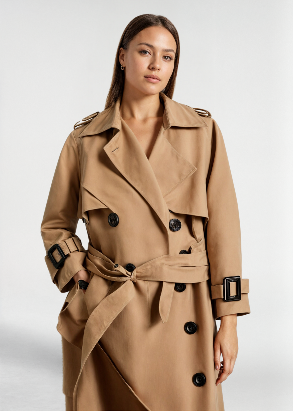 Waverly Jas | Dames Herfst Klassieke Double-Breasted Trenchcoat