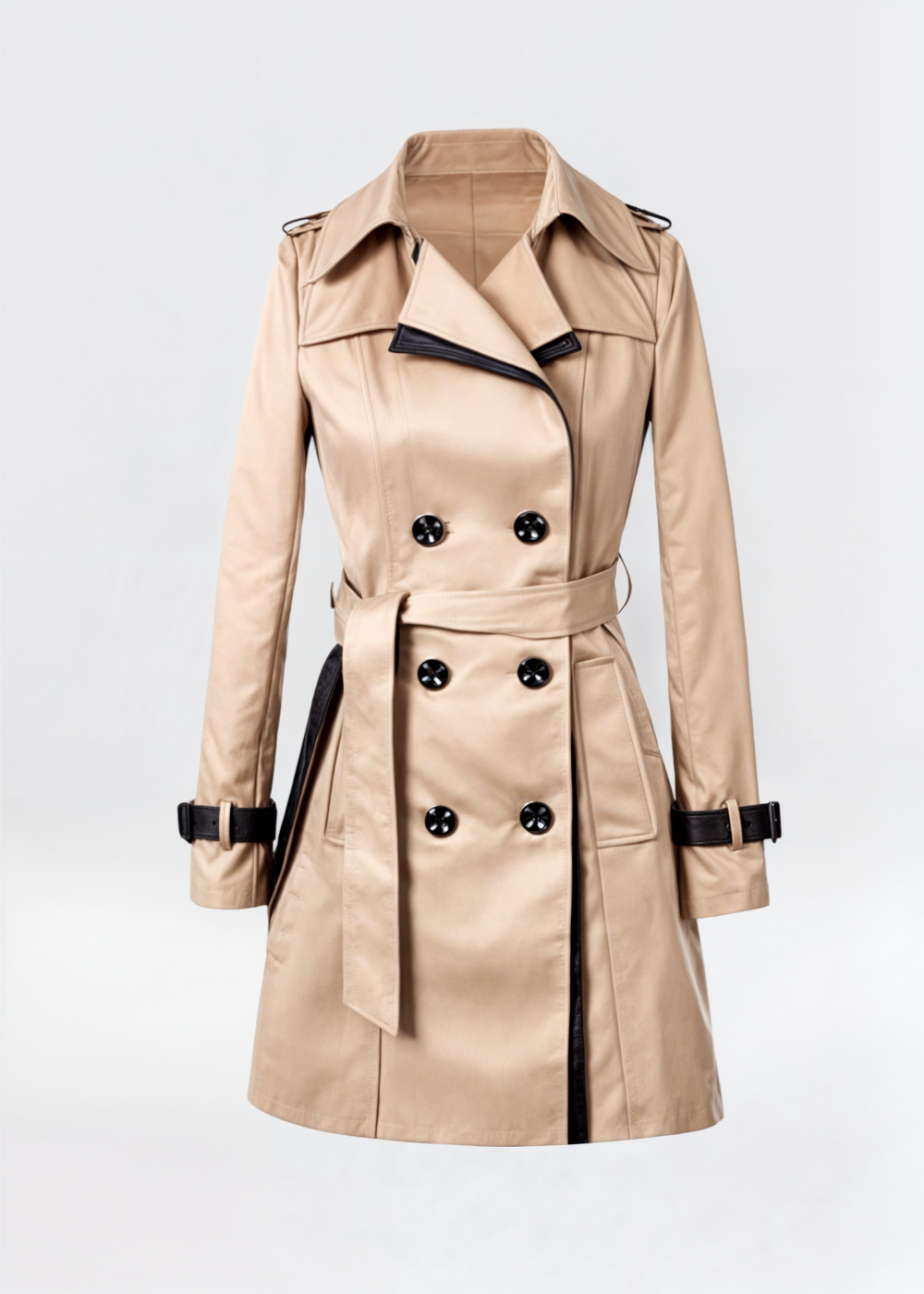 Wayna Jas | Dames Herfst Premium Double-Breasted Trenchcoat