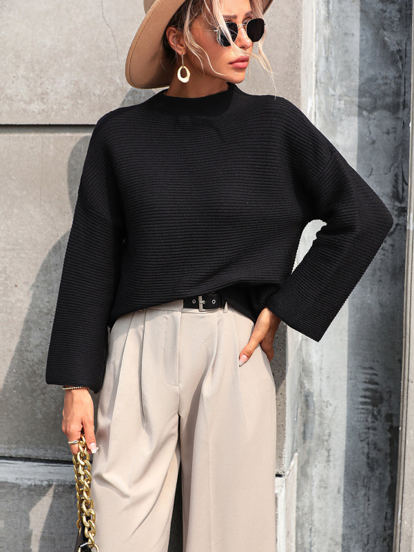 Uzra Top | Dames Herfst Losvallende Lange Mouw Gebreide Look Top