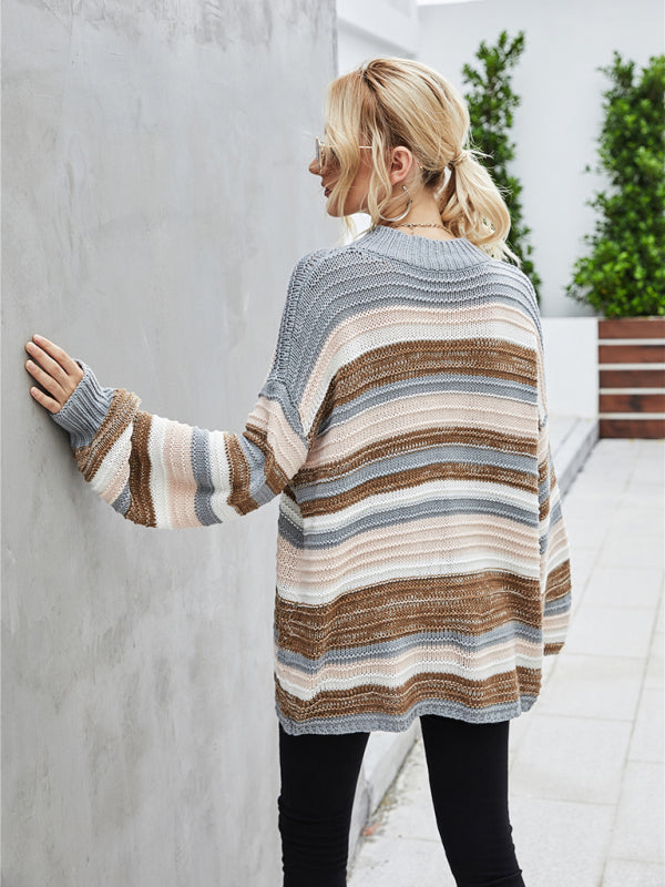 Udoka Jumper | Dames Herfst Losse Lange Gestreepte Gebreide Jumper
