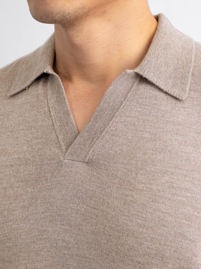 Zahir Polo | Heren Lange Mouw V-Hals Polo