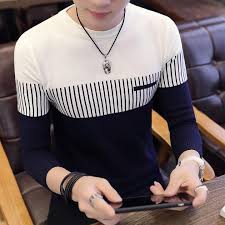 Hendrien Trui | Heren Gestreepte Kleurblok Trui