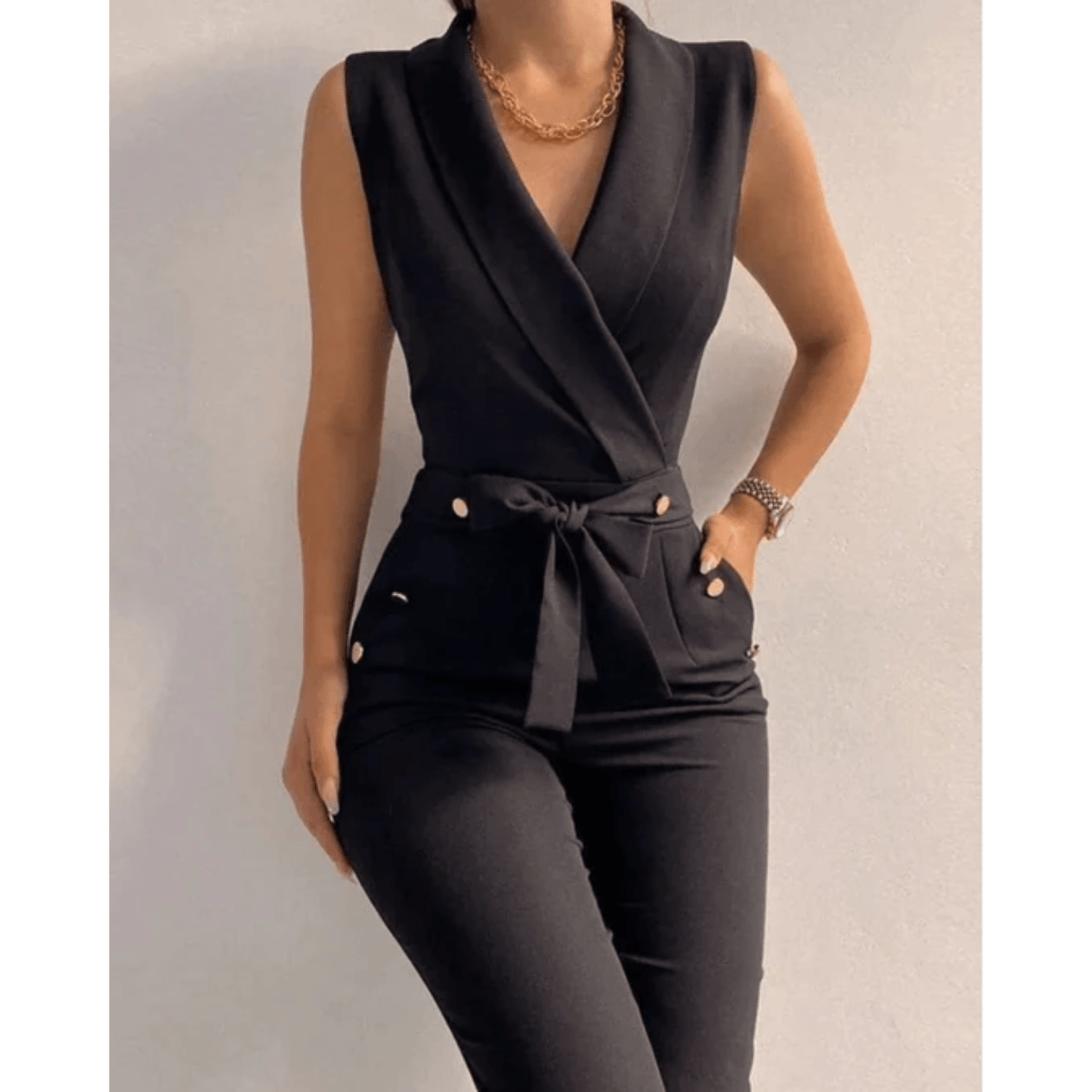 Bessie Jumpsuit | Chic & Mouwloos Comfort - Carla Moda