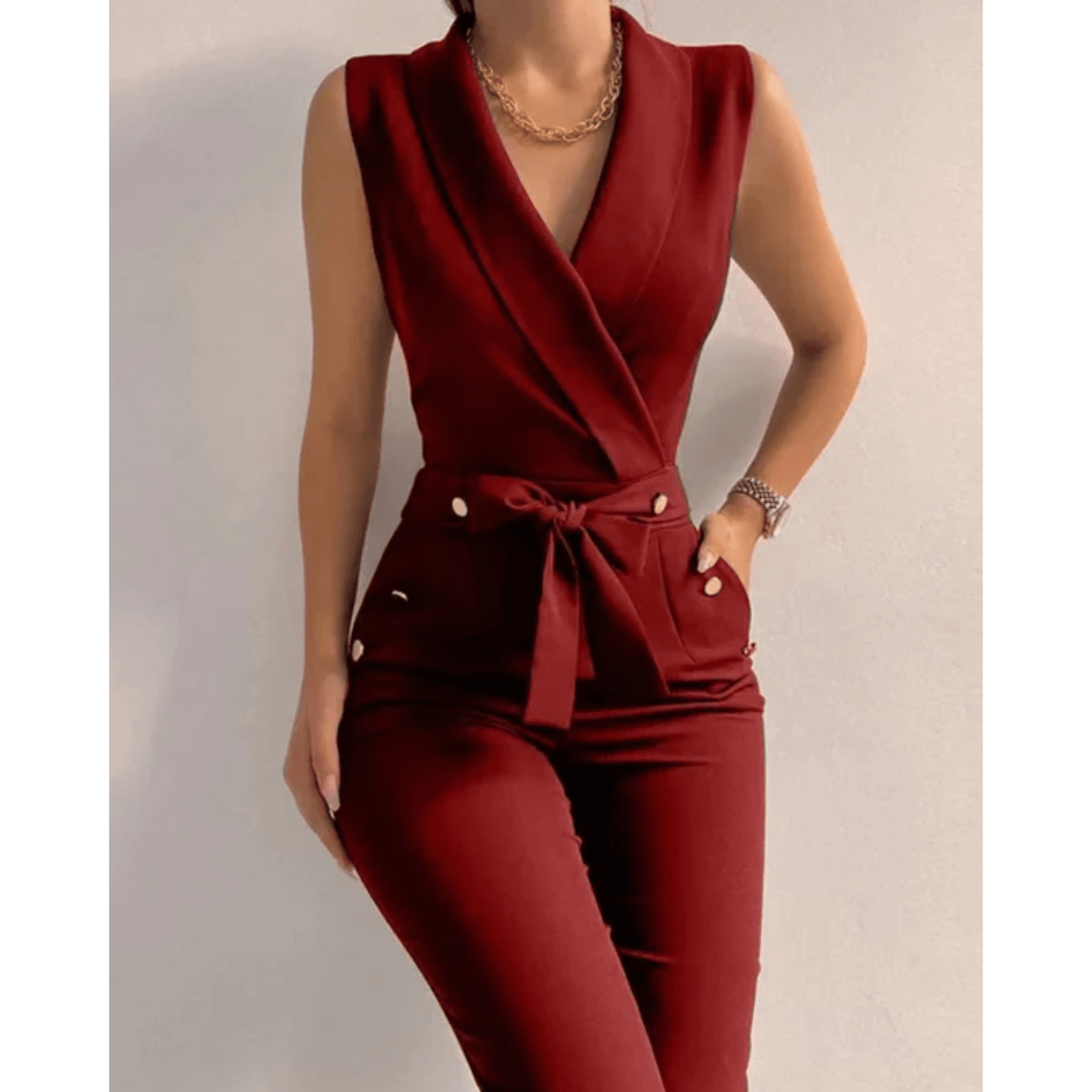 Bessie Jumpsuit | Chic & Mouwloos Comfort - Carla Moda