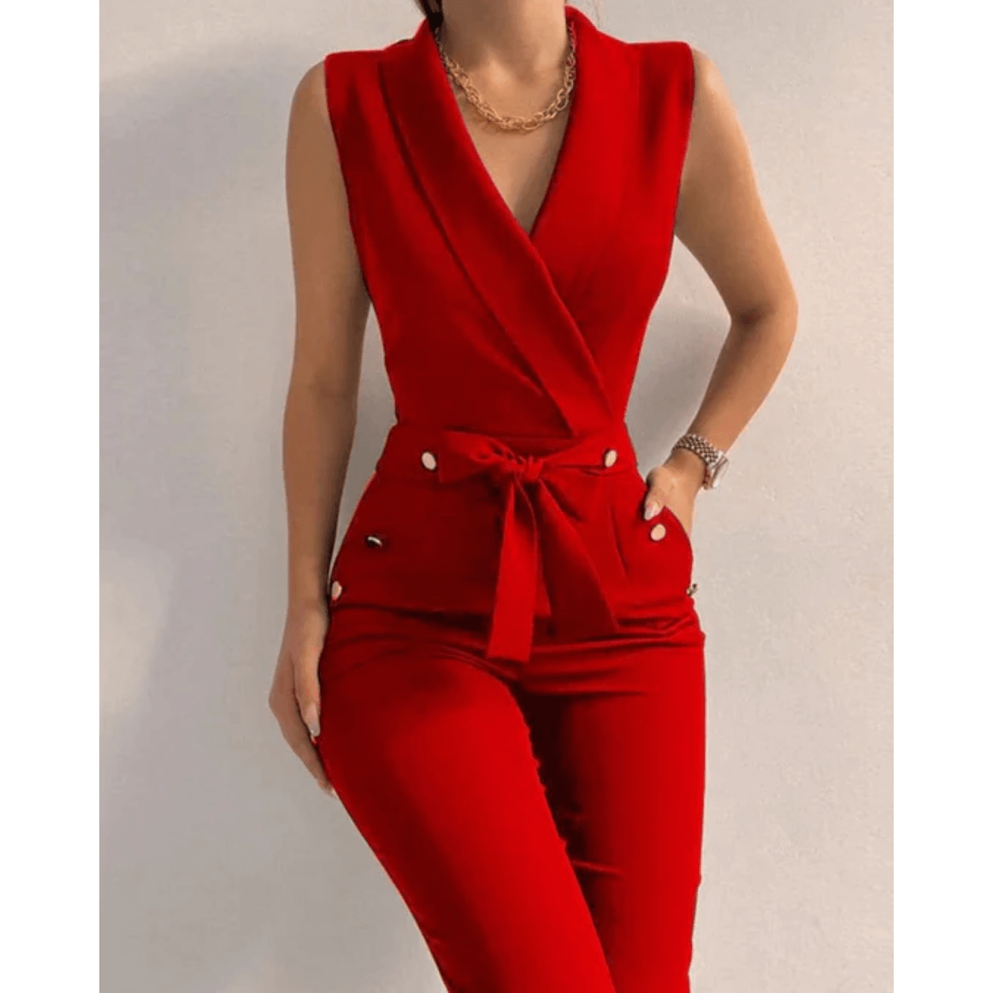 Bessie Jumpsuit | Chic & Mouwloos Comfort - Carla Moda