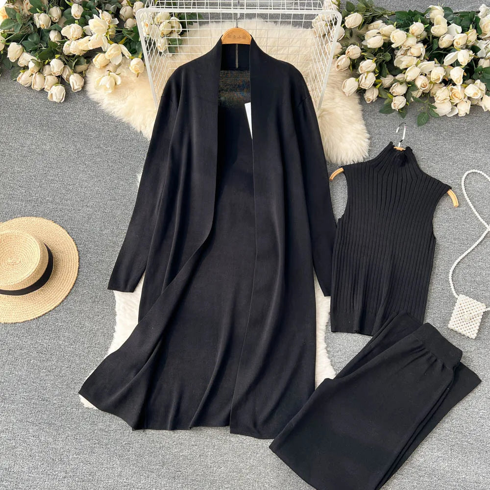 Ishika Set | Vrouwen Gebreide Driedelige Set