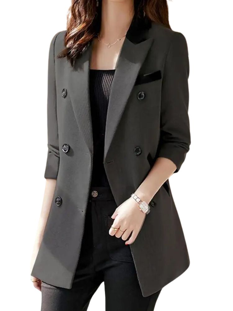 Xeyra Blazer | Vrouwen twee knopen sjaal blazer