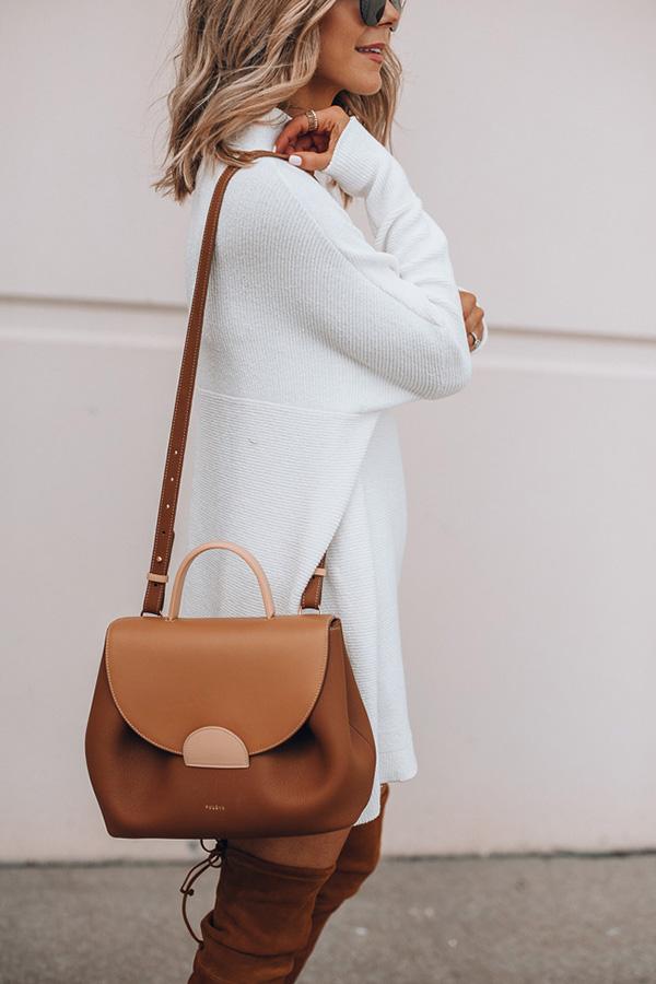 Walja Jurk | Casual Sweaterjurk met Hoge Hals