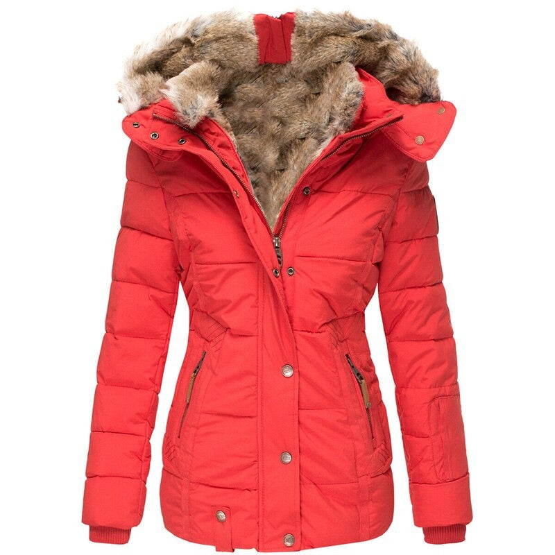 Orisia Coat | Dames winterjas met bontvoering