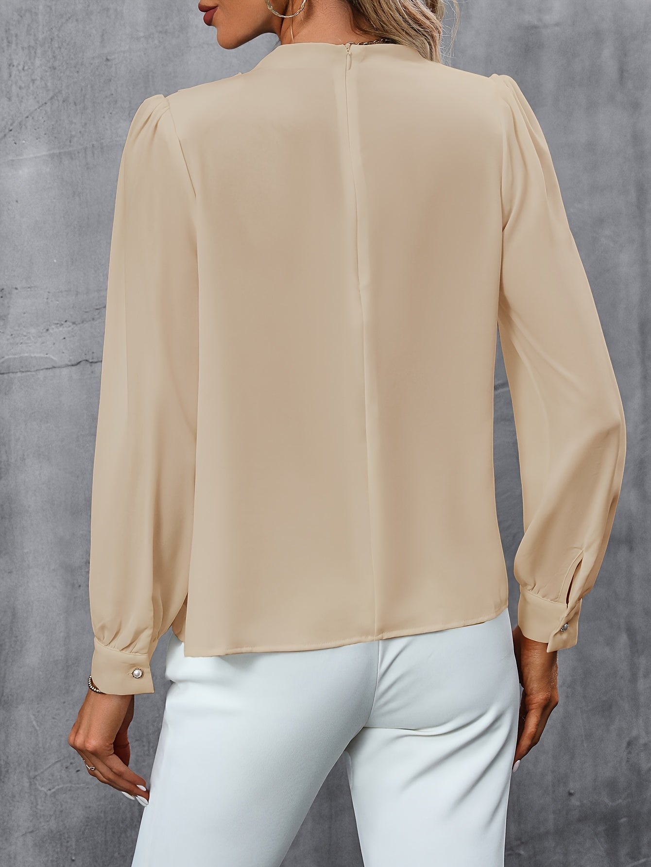 Pia Blouse | Geplooide Lange Mouw Blouse