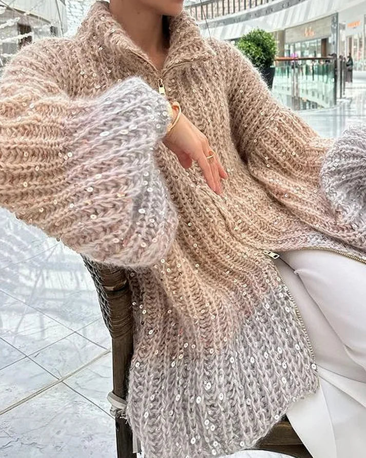 Sara Set | Gebreide jas en broek set