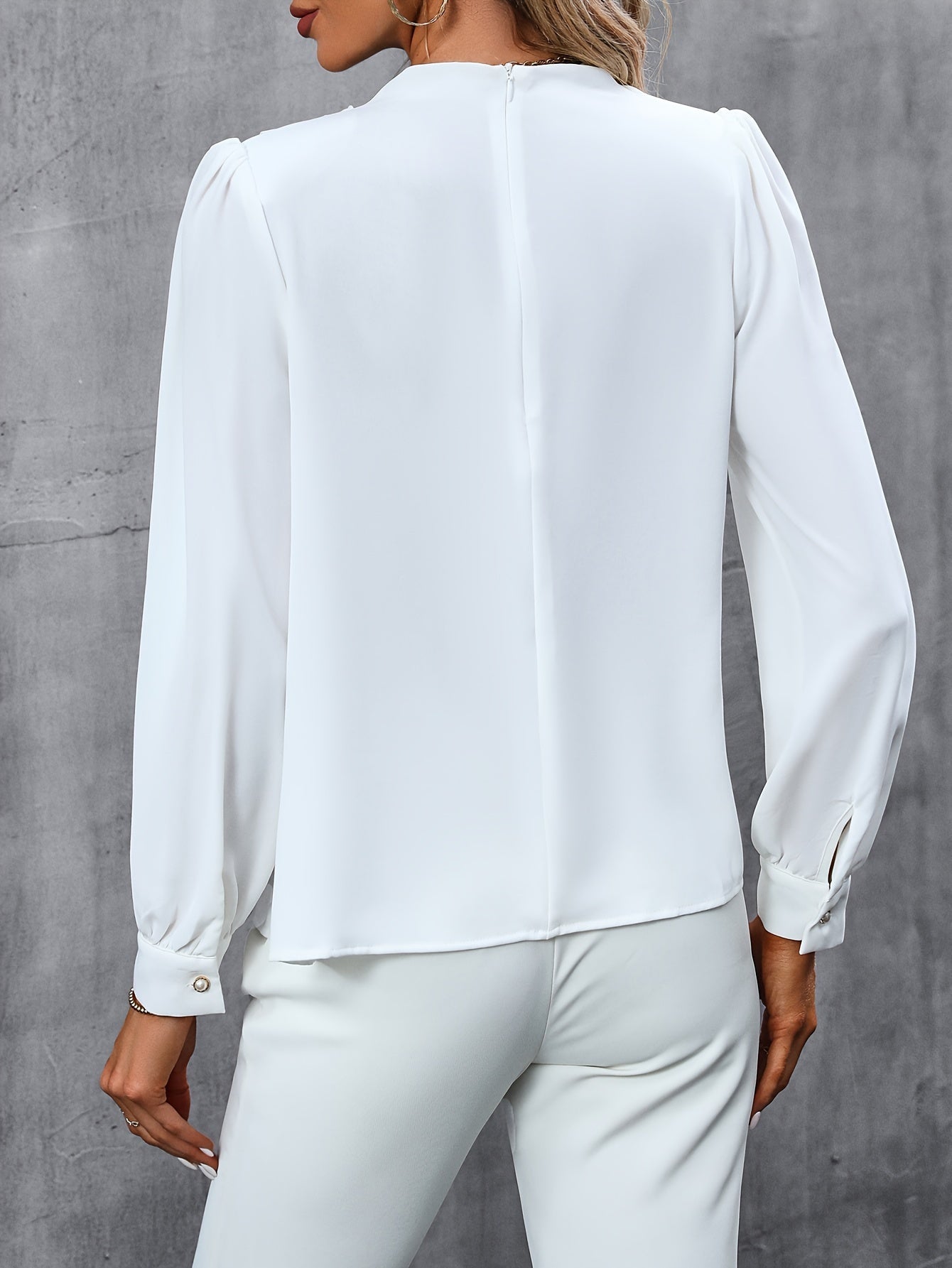 Pia Blouse | Geplooide Lange Mouw Blouse