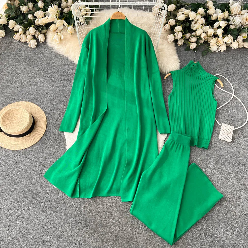 Ishika Set | Vrouwen Gebreide Driedelige Set