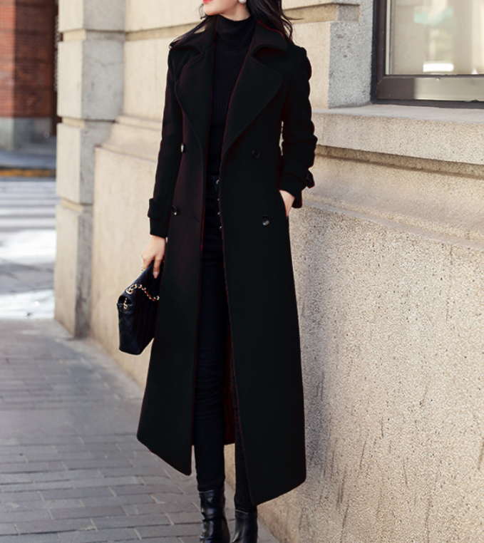 Brylee Coat | Dames Winter Lange Double-Breasted Coat