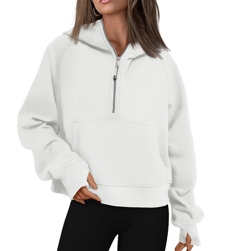 Xandra Hoodie | Dames Herfst Lichtgewicht Half-Zip Hoodie