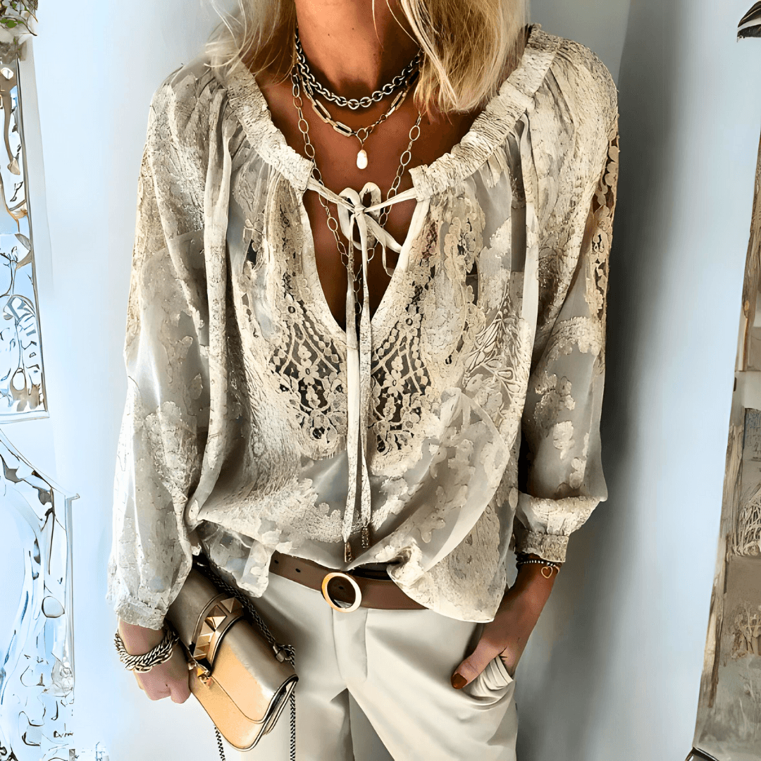 Kanten Boho Blouse | Mandy Blouse - Carla Moda