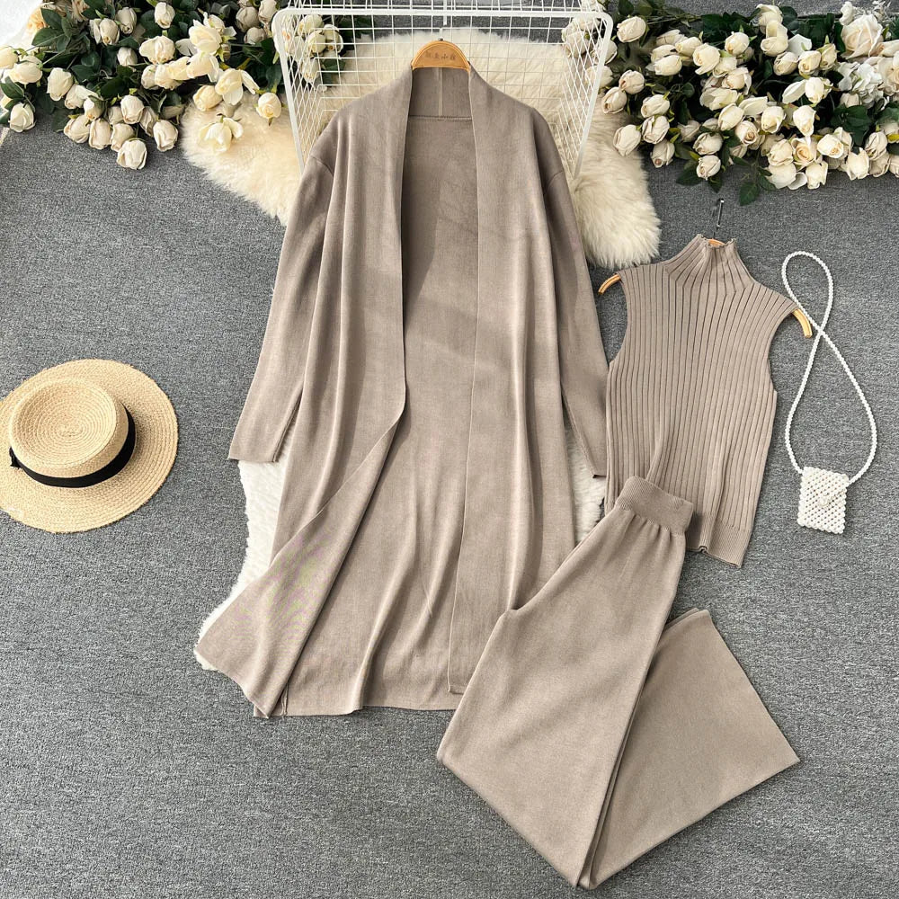 Ishika Set | Vrouwen Gebreide Driedelige Set