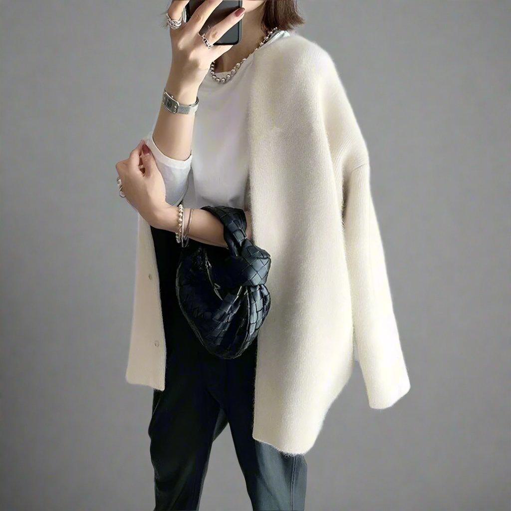 Malaine Vest | Comfortabel Wollen Vest met Knopen en Zakken |