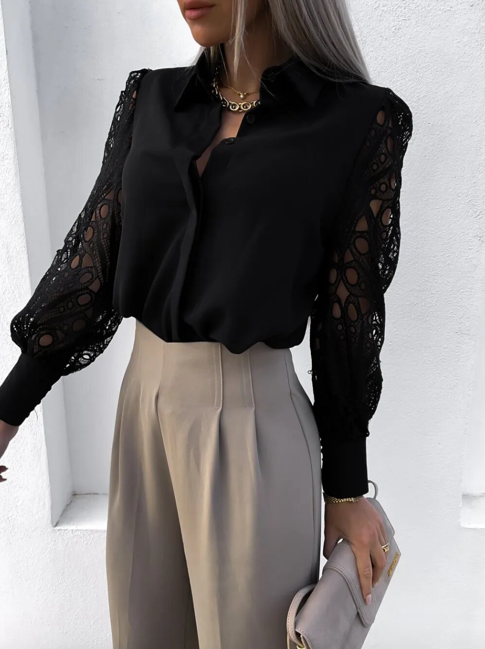 Florena Bloes | Lange Mouw Kanten Bloes