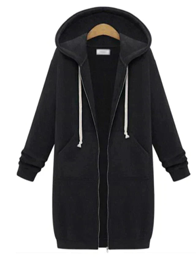 Rikelle Vest | Dames Lange Wollen Capuchon Vest