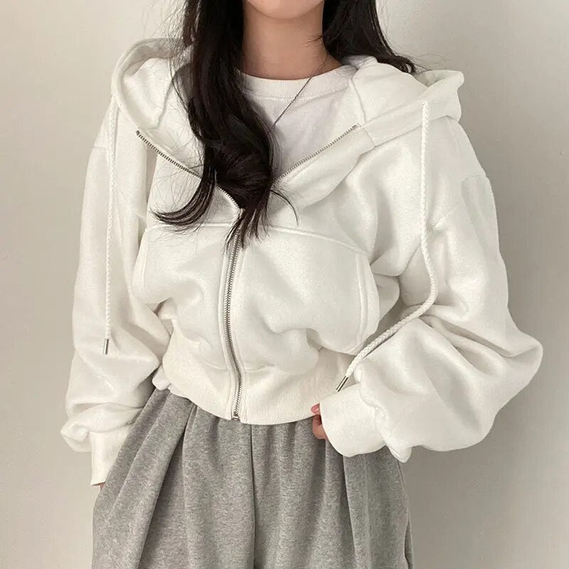 Rinette Vest | Oversized Hooded Crop Vest