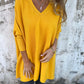 Vera Trui | Dames Herfst Oversized Gebreide V-Hals Trui met Lage Schouders