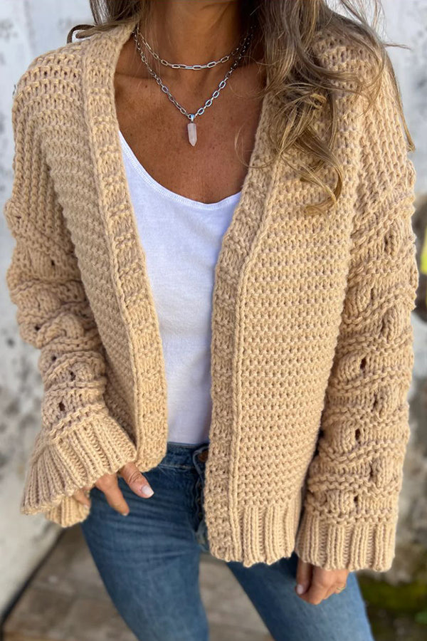 Wendey Vest | Gebreide Lange Mouwen Vest