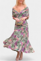 Dames Maxi Jurk met V Hals