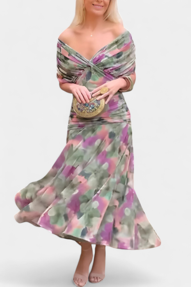 Dames Maxi Jurk met V Hals