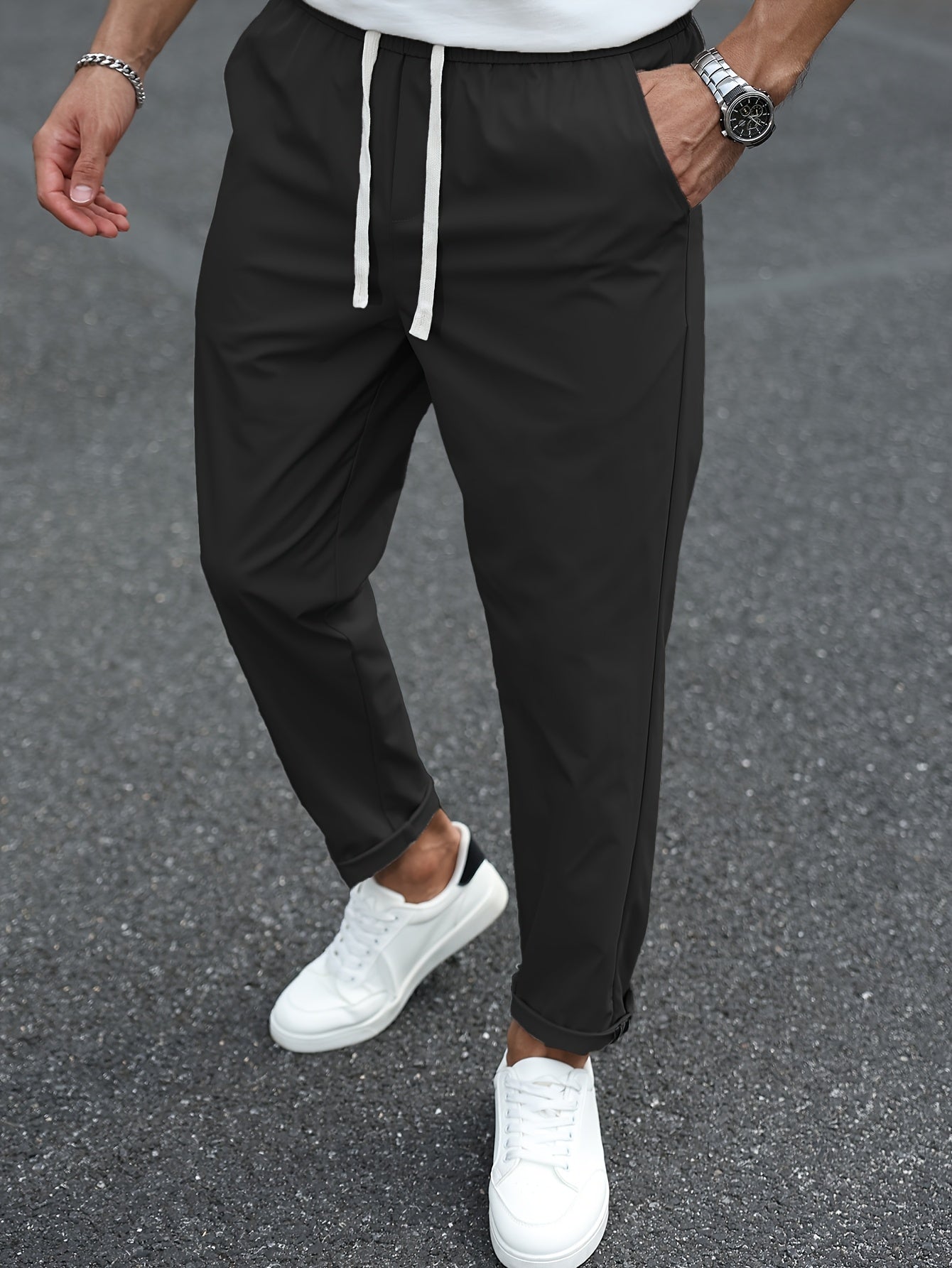 Heren Tapered Comfort Broek met Trekkoord Montarello