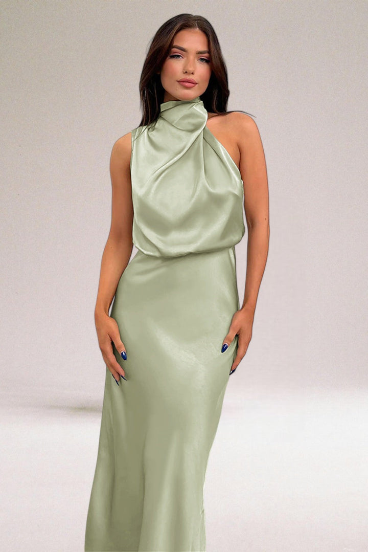 Dames Halter Jurk Maxi