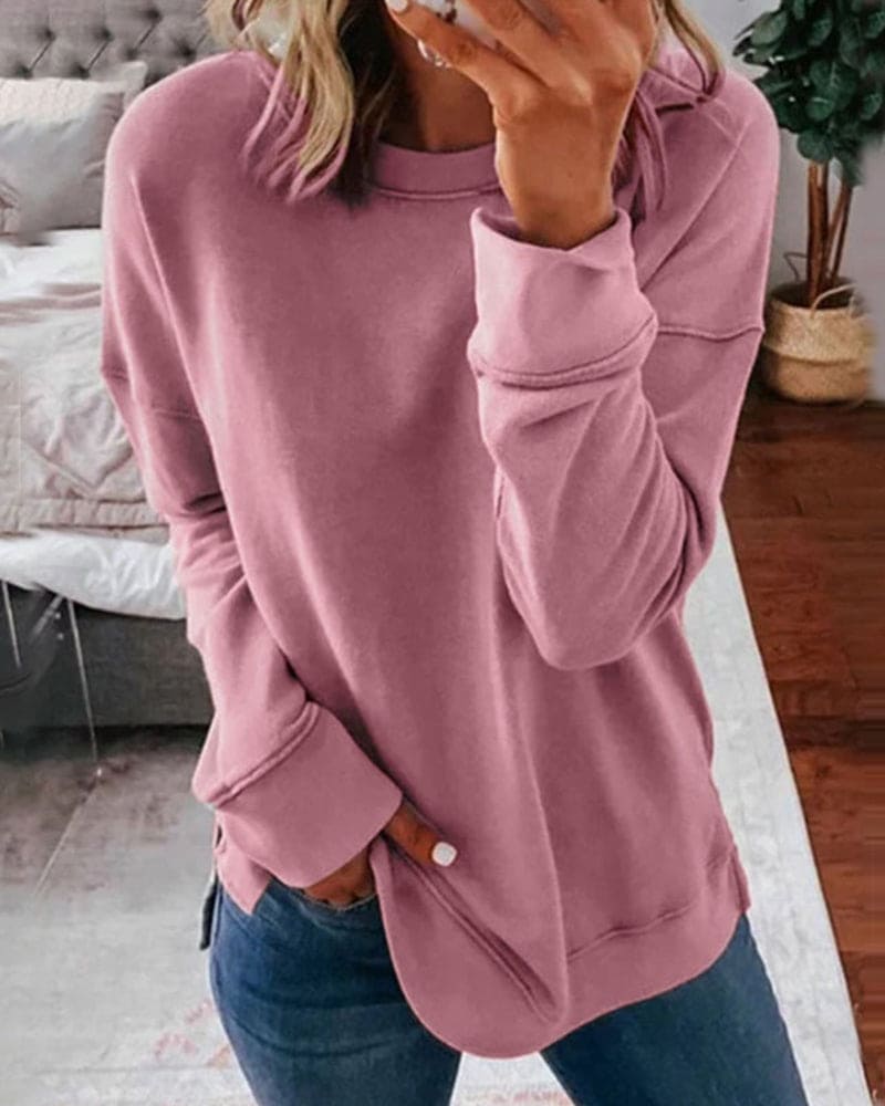 Ositha Sweatshirt | Simpel Comfortabel Effen Sweatshirt